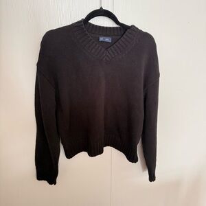 Women's Black V Neck Sweater size small GAP 100% cotton